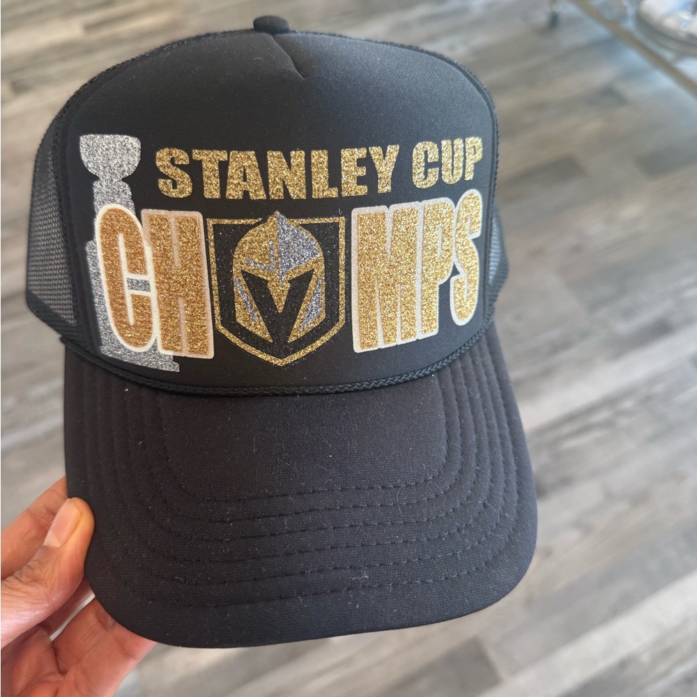 Black Stanley Cup Champs Trucker Hat
